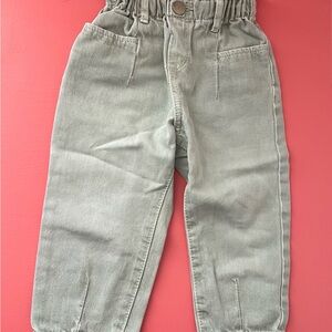 Zara Kids Sage Green Casual Jeans